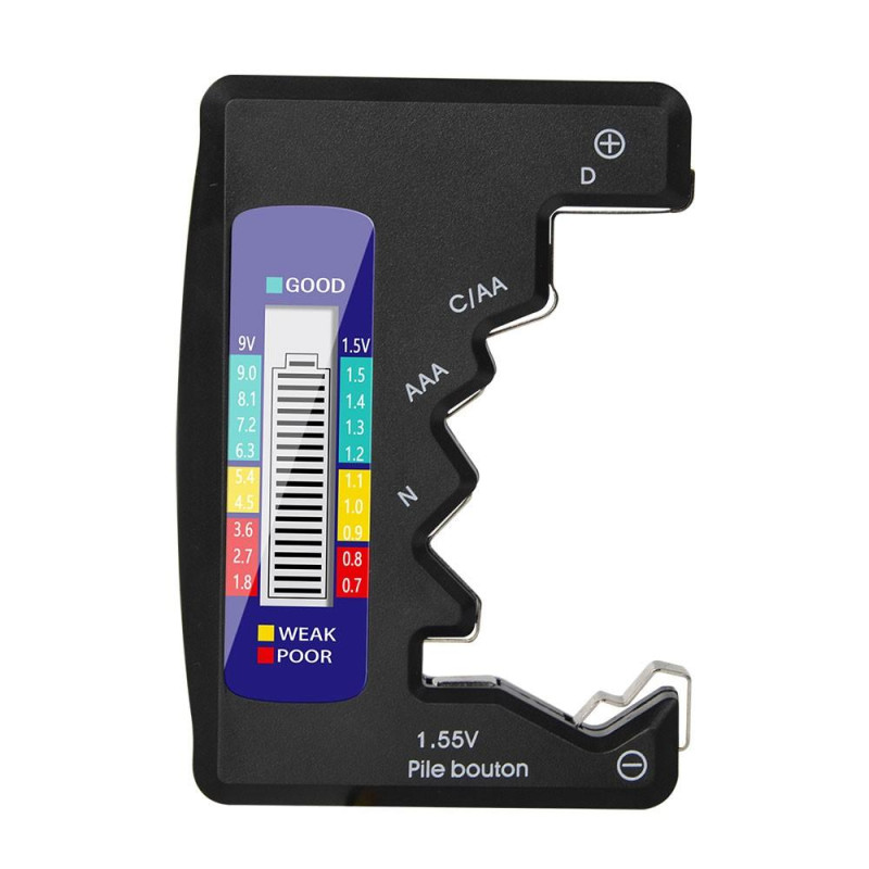 Universaali akun ilmaisimen testaaja C/AA/AAA/D/N/9V/6F22/1.55V