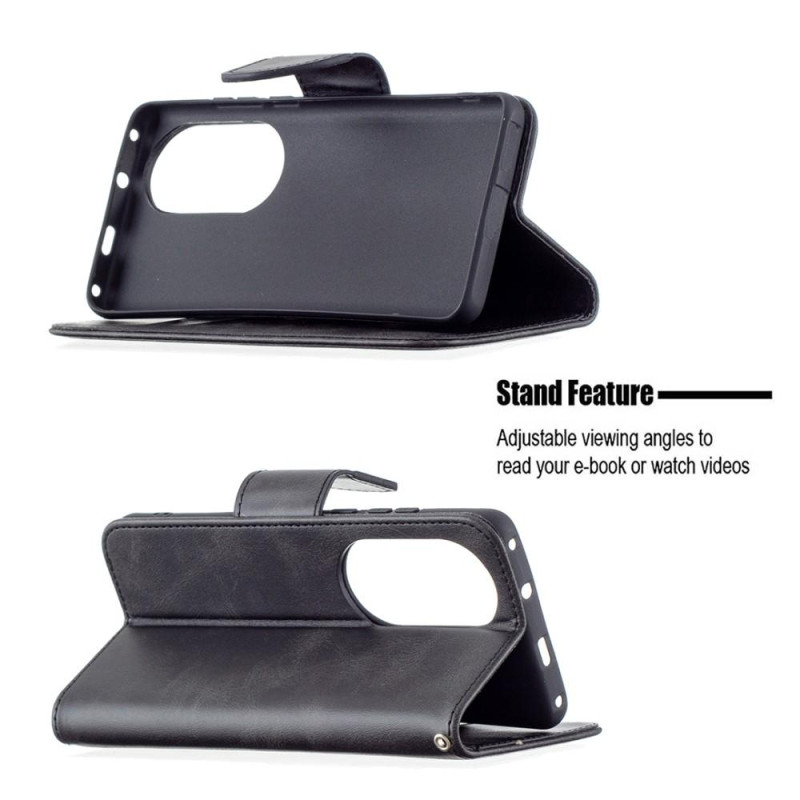 Retro tegnebogstaske til Huawei P50 Pro - Sort