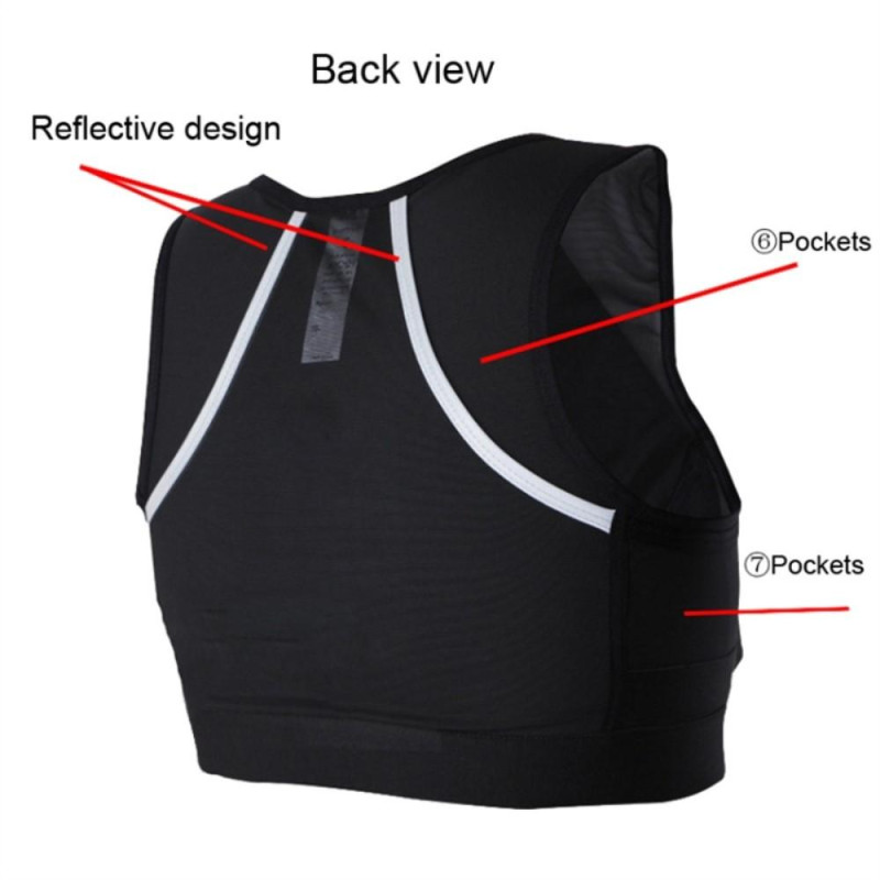 Running Vest Pockets Reflective Training Workout - Size Medium