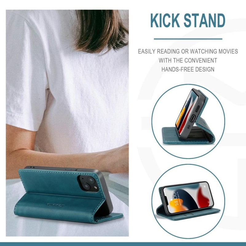 CASEME Retro Wallet Case for iPhone 13 - Blue