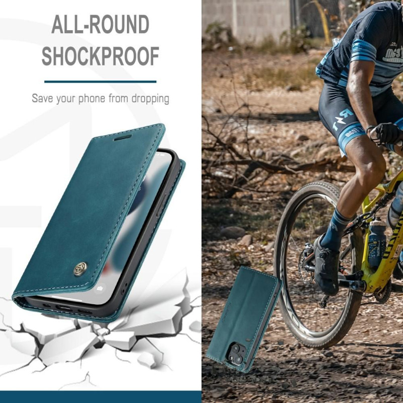 CASEME Retro lompakkokotelo iPhone 13 - Sininen