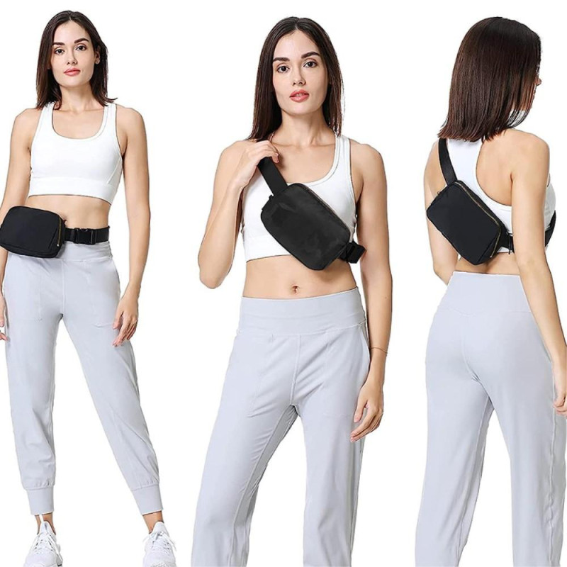 Brystmidjeveske Sport Casual Crossbody Bag - Svart Camouflage