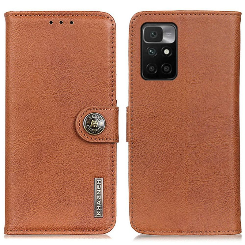 KHAZNEH Wallet Stand Case for Xiaomi Redmi 10 - Brown