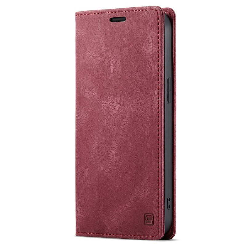 AUTSPACE A01 Retro tegnebog taske til iPhone 13 - rød