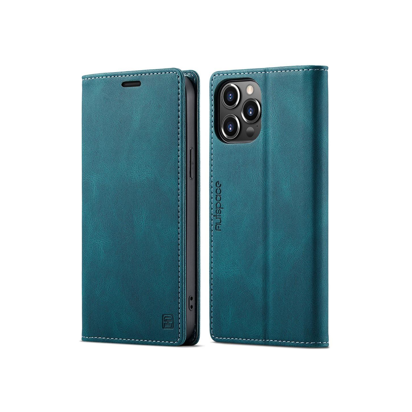 AUTSPACE A01 Lommebok - cover iPhone 13 Pro Max - Blå