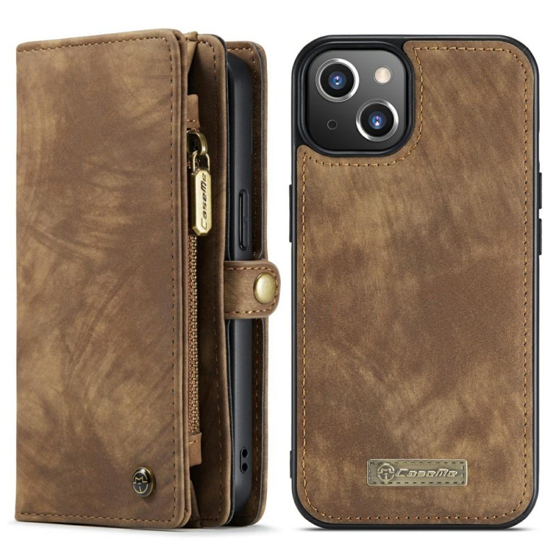 CASEME iPhone 13 2 - in - 1 Wallet Phone Shell - Ruskea