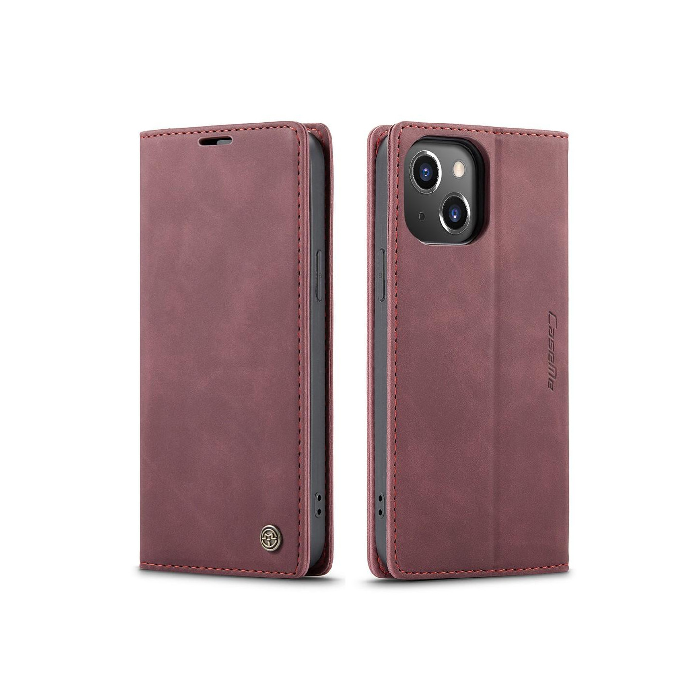 CASEME Lommebok - deksel iPhone 13 Pro - Rød