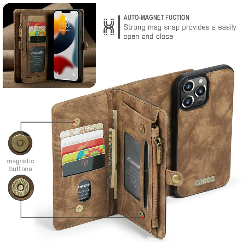 CASEME iPhone 13 Pro 2 - in - 1 Wallet Phone Shell - Brun