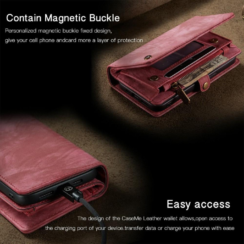 CASEME iPhone 13 2 - in - 1 Wallet Phone Shell - Red