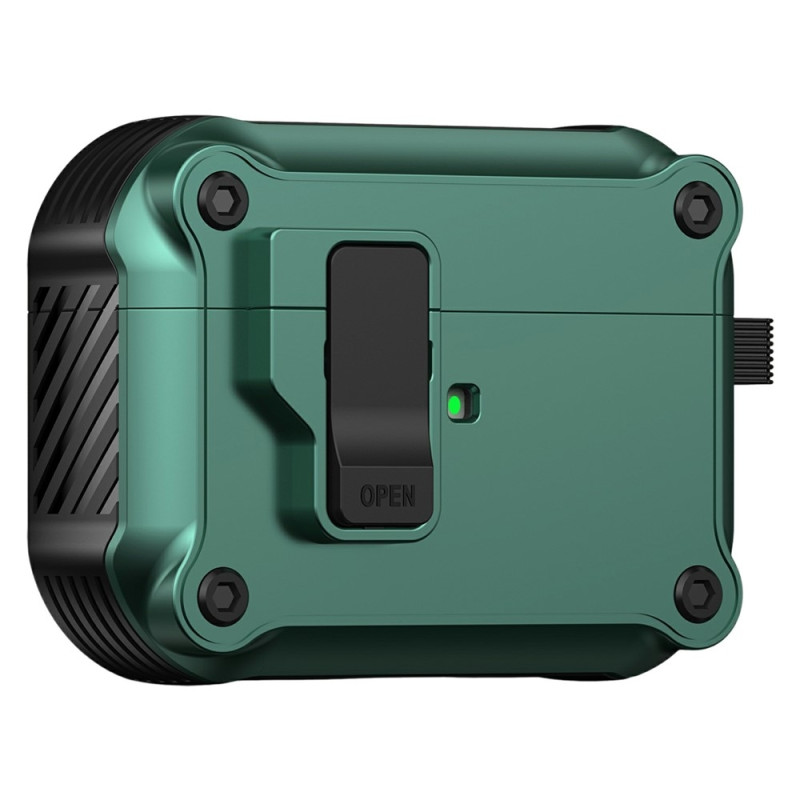 Til AirPods Pro 3 Beskyttende Etui TPU + PC Skal med Krog / Karabinhage -