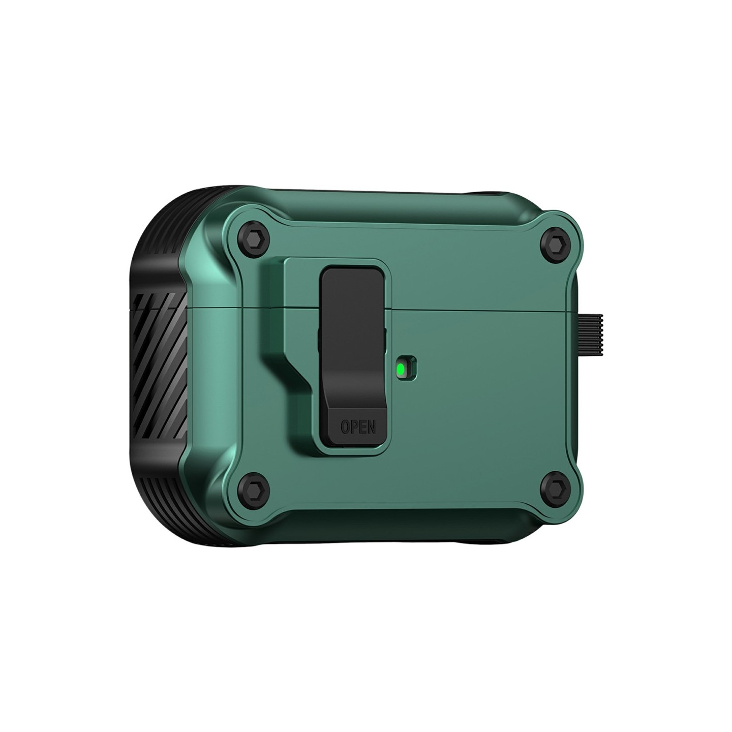 AirPods Pro 3:lle suojakotelo TPU + PC-kuori koukulla / karabiinihaalla -