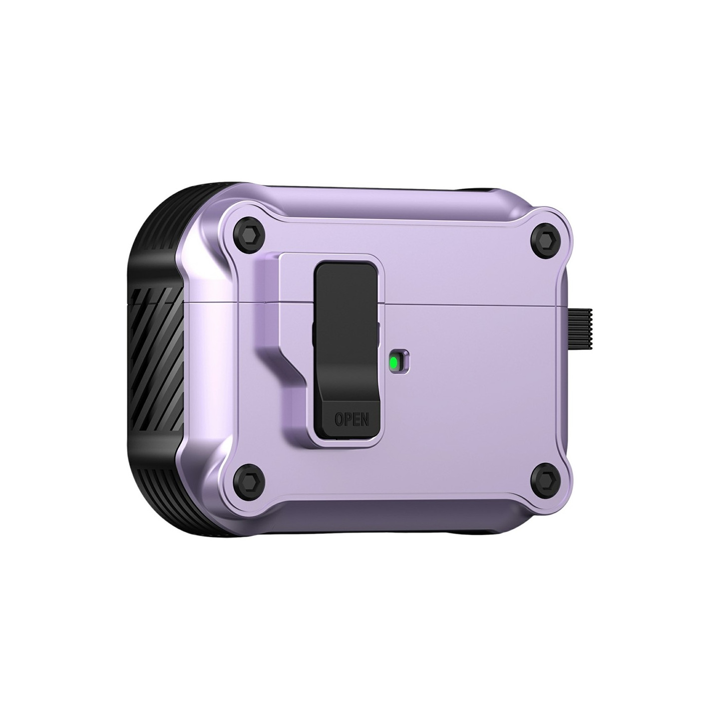 AirPods Pro 3:lle suojakotelo TPU + PC-kuori koukulla / karabiinihaalla - Violetti