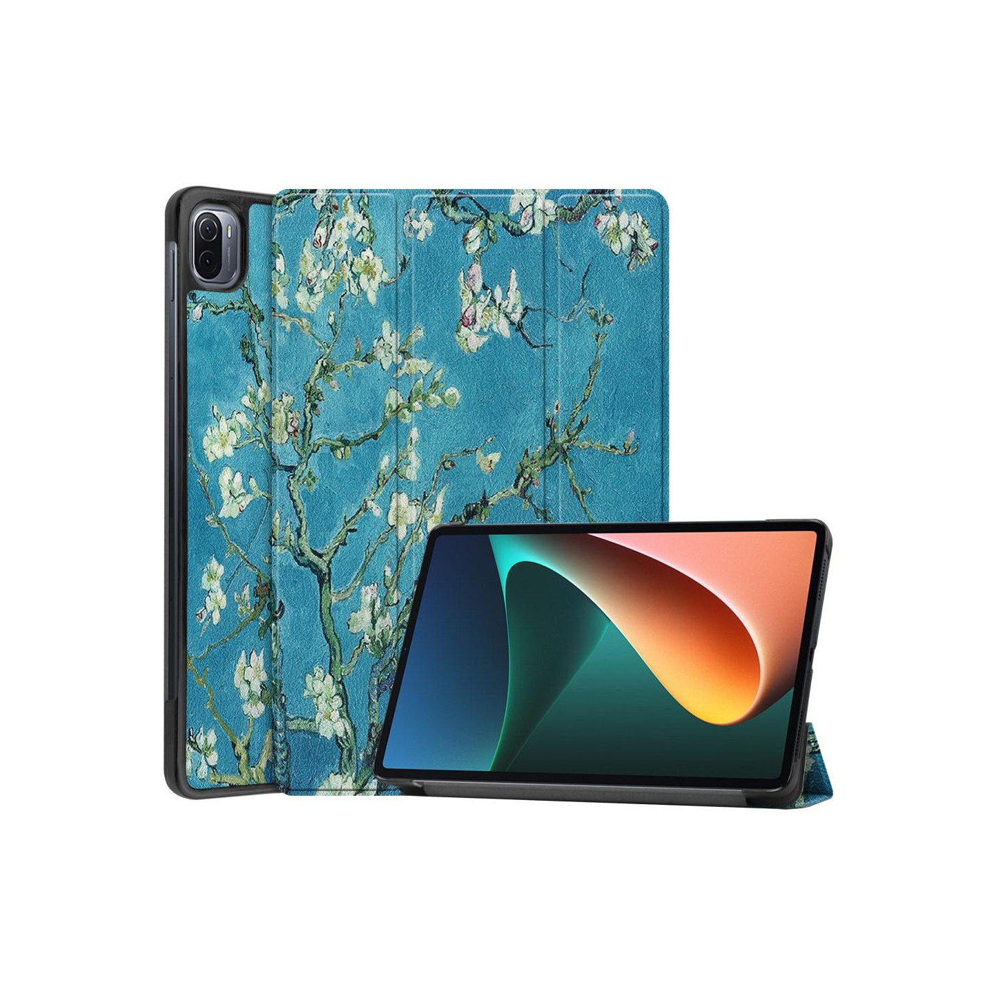 Xiaomi Pad 5 Stand Slim Fit Cover Sleep / Wake - Plum Blossom