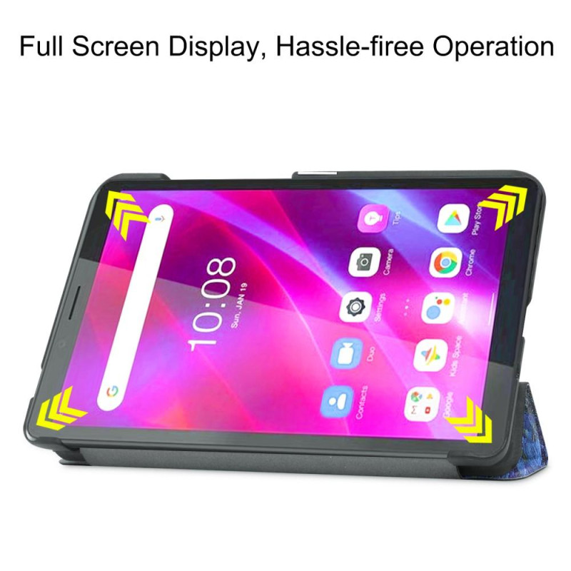 Kuvio Kolminkertainen jalustan kansi Lenovo Tab M7 (3. sukupolvi) - Nebula