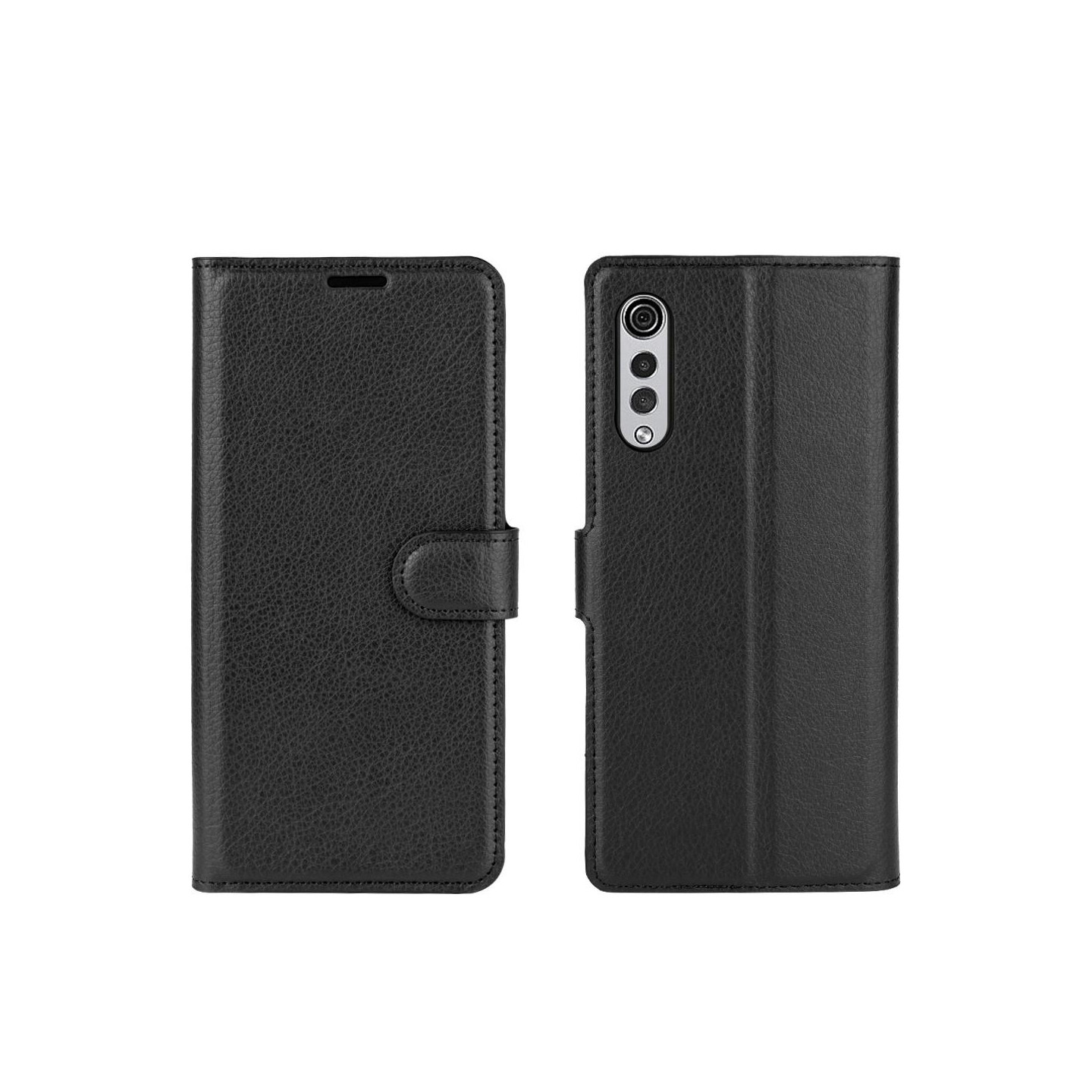 LG Velvet Lommebok - cover - Sort