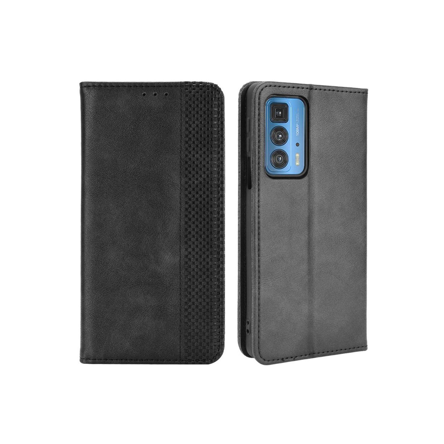 Wallet Stand Flip - telefontaske til Motorola Edge 20 Pro - Sort