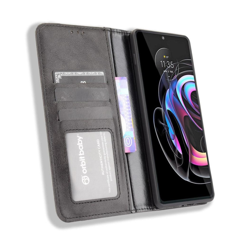 Wallet Stand Flip Phone Case for Motorola Edge 20 Pro - Black
