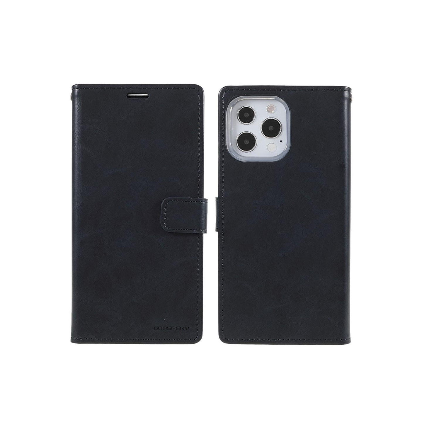 MERCURY GOOSPERY Blue Moon Wallet Case iPhone 13 Pro Black