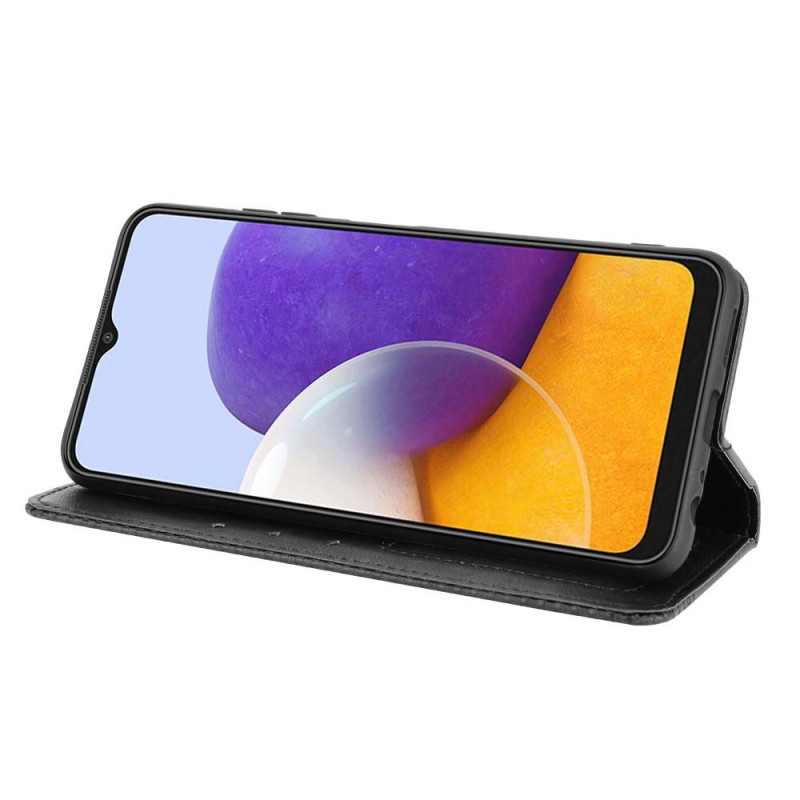 Samsung Galaxy A22 5G Pung Stand Flip Telefonetui - Sort