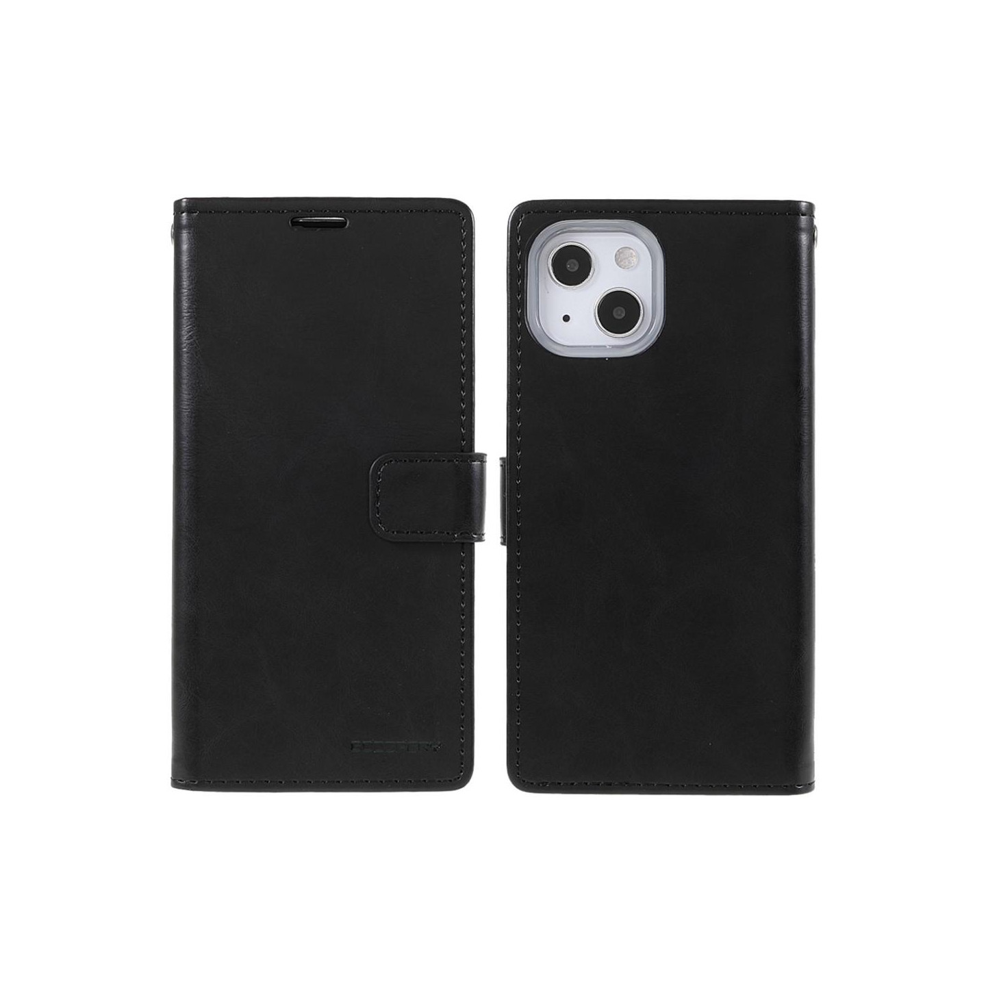 MERCURY GOOSPERY Blue Moon Wallet Case iPhone 13 Mini Black