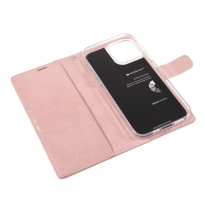 MERCURY GOOSPERY Blue Moon Wallet Case iPhone 13 Pro Max - Pink