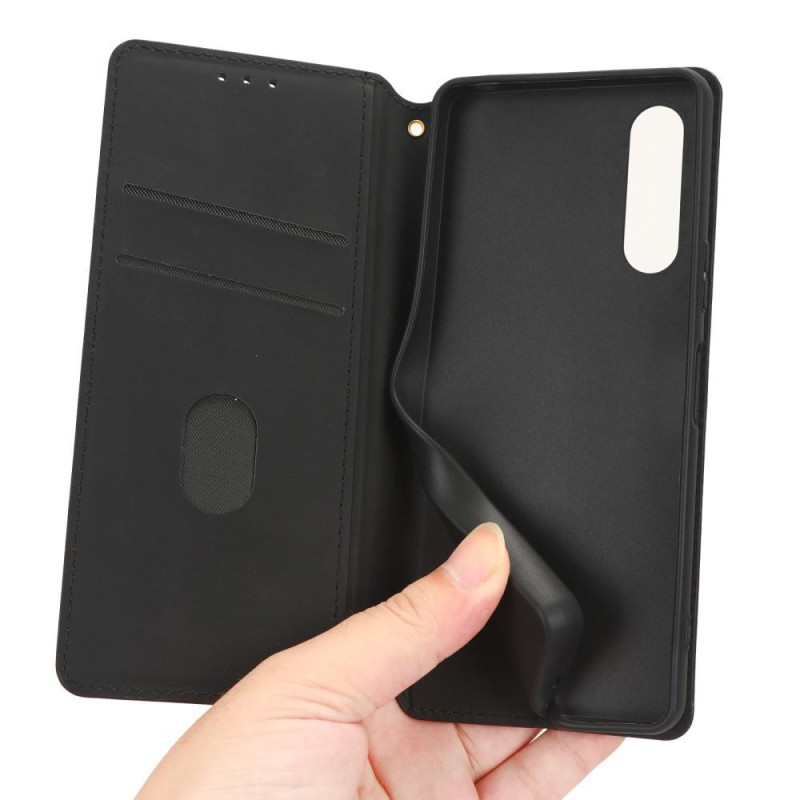 Rhombus Wallet Case for Sony Xperia 10 V - Black