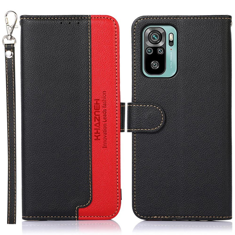 KHAZNEH Xiaomi Redmi Note 10 4G/10S Lommebok - cover Rød/Svart