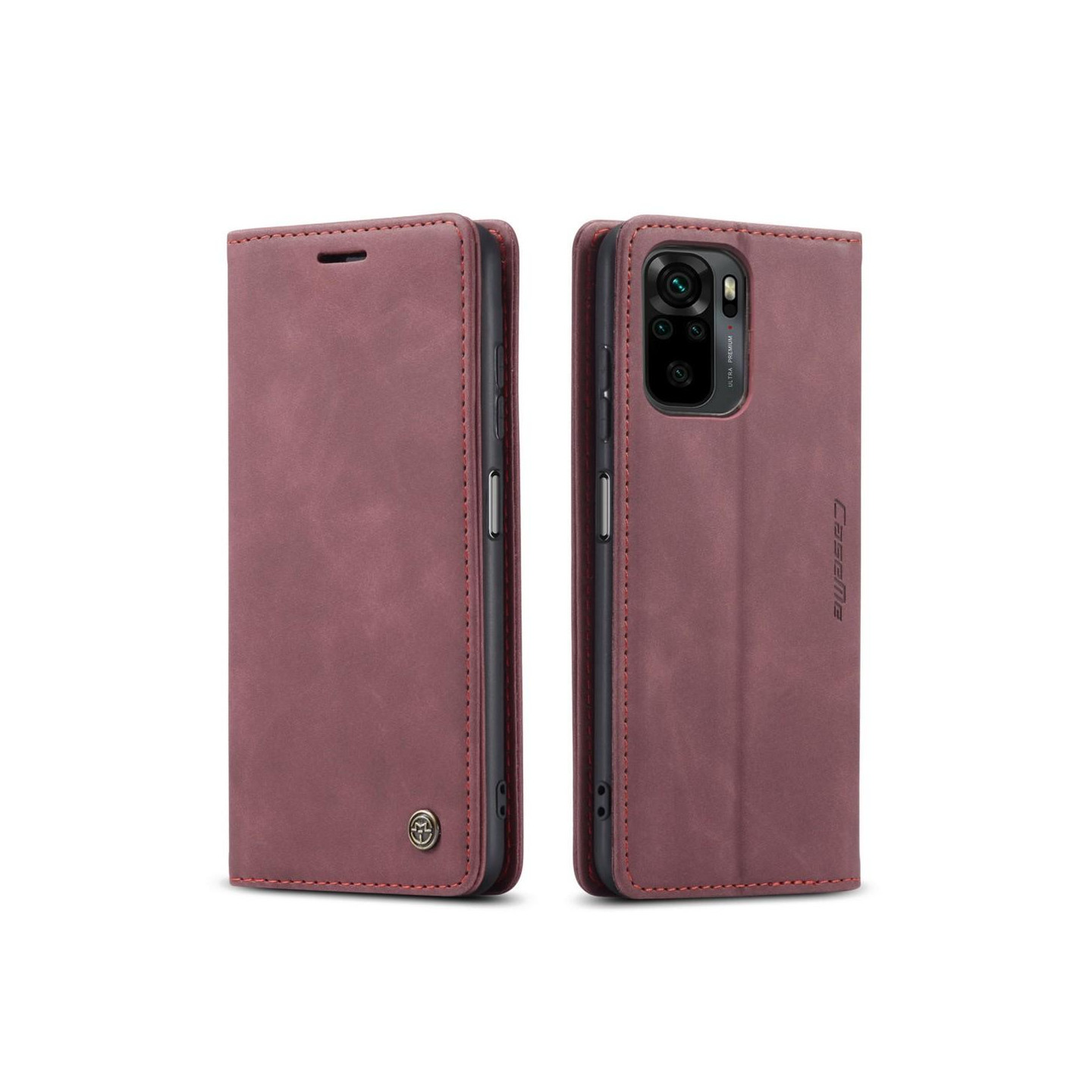 CASEME Lommebok - deksel Xiaomi Redmi Note 10 4G/Note 10S - Rød