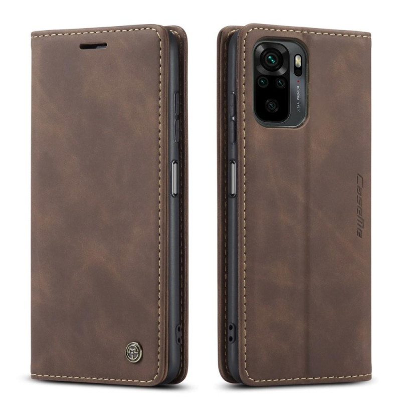 CASEME Retro lompakkokotelo Xiaomi Redmi Note 10 4G/Note 10S - Kahvi