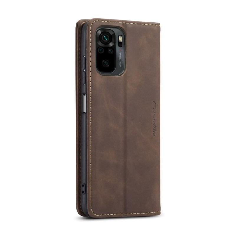 CASEME Retro lompakkokotelo Xiaomi Redmi Note 10 4G/Note 10S - Kahvi