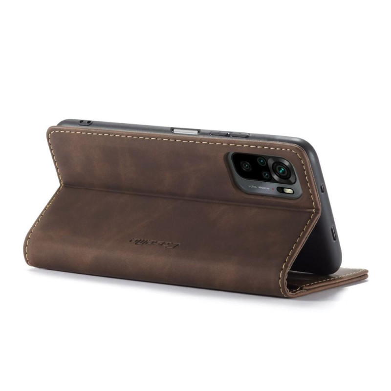 CASEME Lommebok - deksel Xiaomi Redmi Note 10 4G/Note 10S - Kaffe