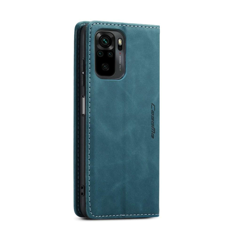 CASEME Retro tegnebog taske til Xiaomi Redmi Note 10 4G/Note 10S - Blå