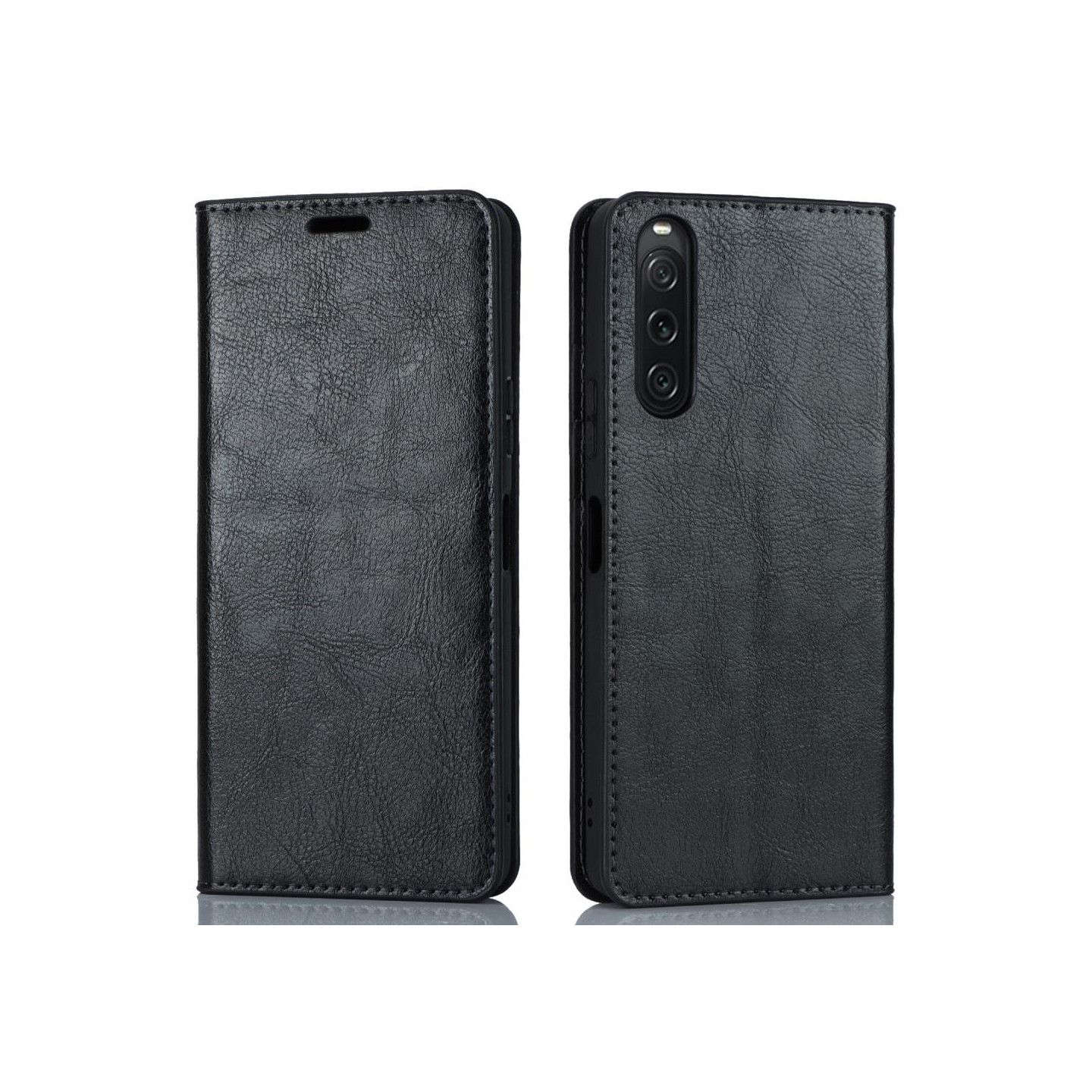 For Sony Xperia 10 V Cover Wallet - Black