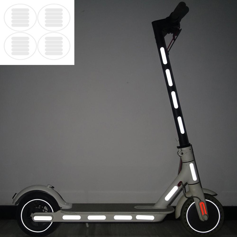 Sett med reflekterende klistremerker til Xiaomi M365 Silver