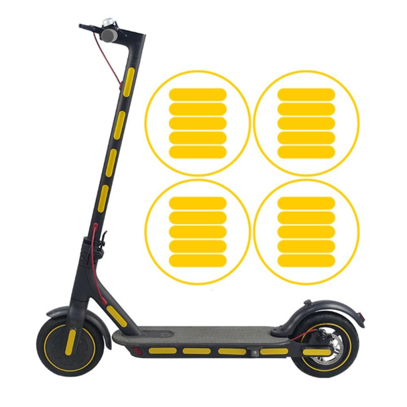 Night Safety Reflective Stickers Set for Xiaomi M365/M365 Pro Gold