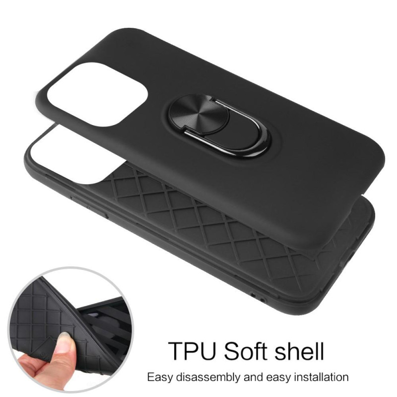 iPhone 13 Pro Max Finger Ring TPU Hybrid Suojakuori Kickstand - Punainen