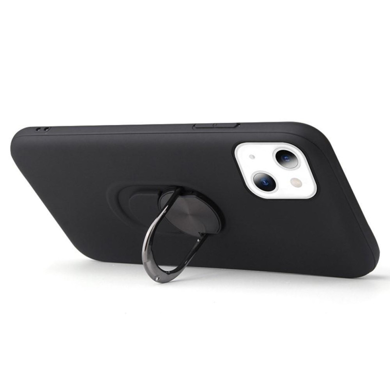 iPhone 13 Pro Finger Ring TPU Hybrid Suojakuori Kickstand - Musta