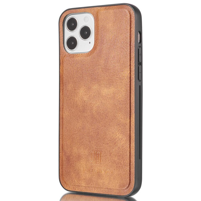 DG.MING For iPhone 13 Pro Stylish Wallet Case - Brown