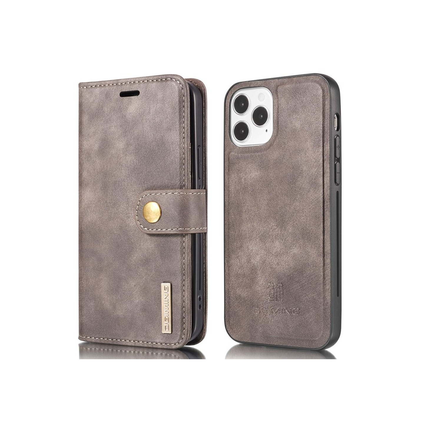 DG.MING iPhone 13 Mini Tyylikäs Lompakkokotelo - Kahvi