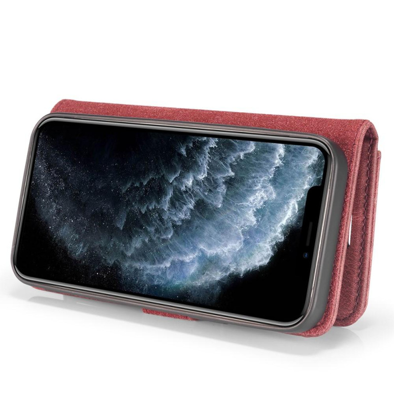 DG.MING For iPhone 13 Stylish Wallet Case - Red