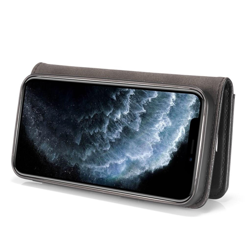 DG.MING til iPhone 13 mini stilfuld tegnebog taske - sort