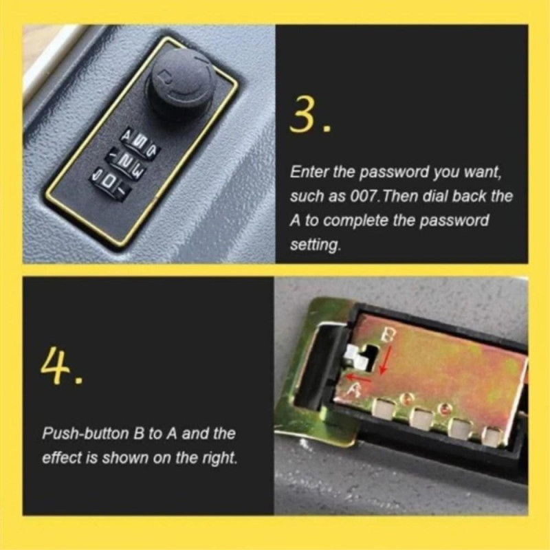 Vakuutuslaatikon simulointikirja Safe Mini Storage Turvalukko