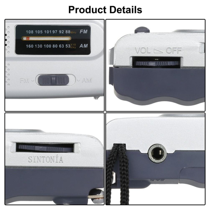 INDIN BC - R28 AM FM Portable Pocket Radio with Mini Speaker