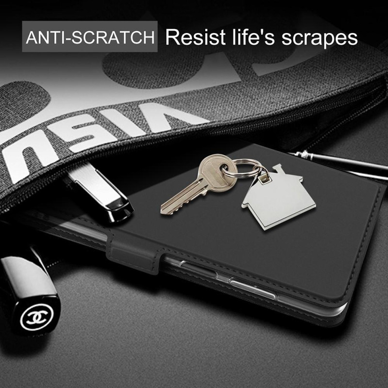 Xiaomi Redmi 9T PU læder automatisk absorberet telefonhus - sort