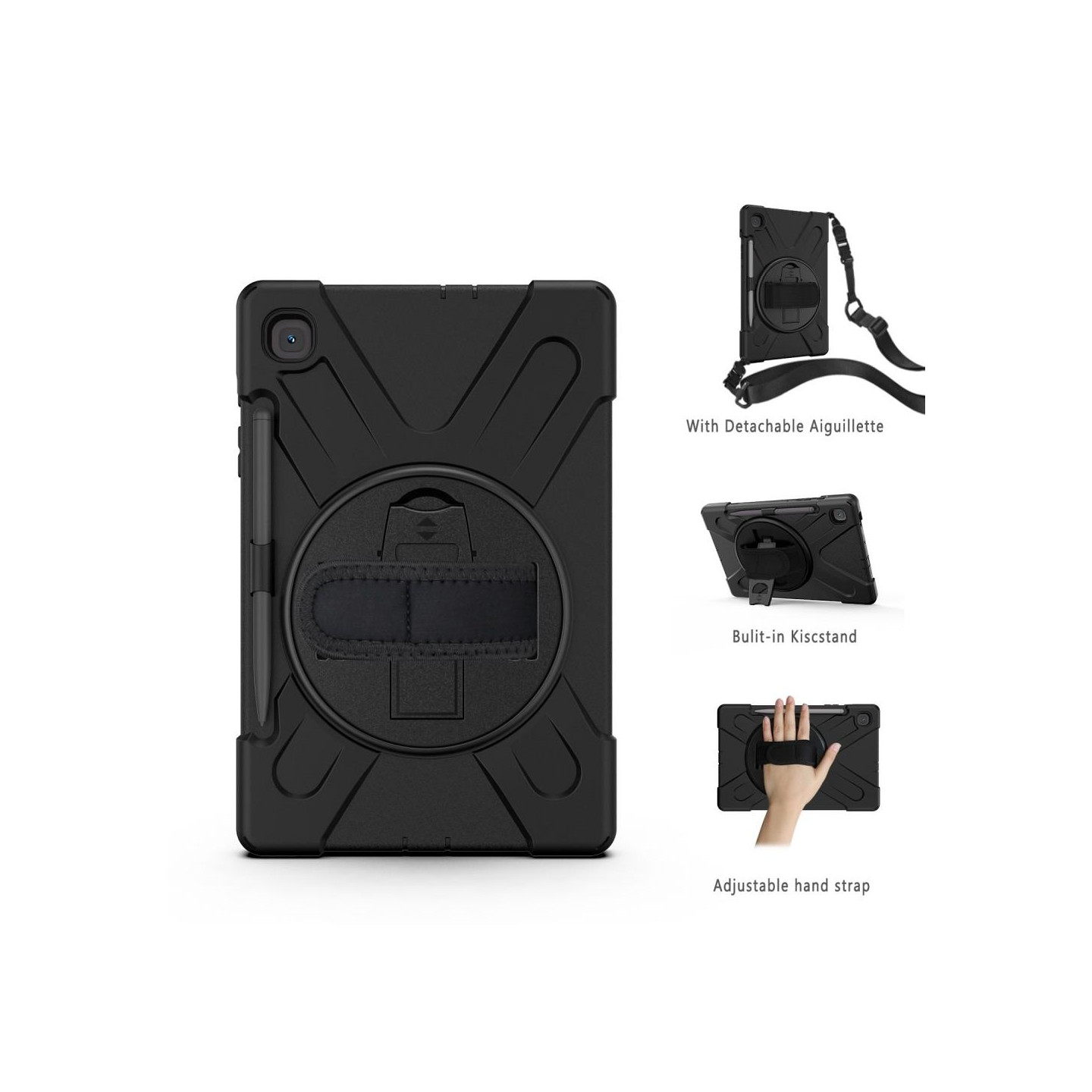 Samsung Galaxy Tab S6 Lite Heavy Duty Armor Veske med Skulderrem