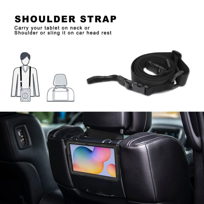 Samsung Galaxy Tab S6 Lite Heavy Duty Armor Veske med Skulderrem