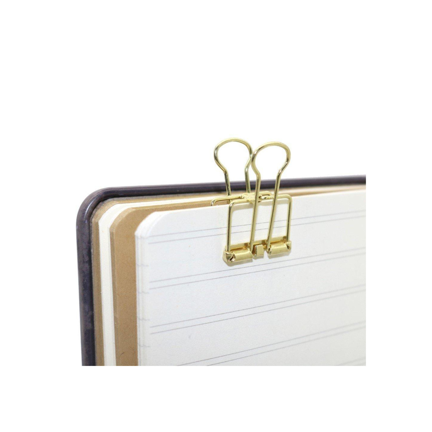 3 Pcs Hollow Metal Binder Clips Home Office Paper Holder Large - Mixed Colours