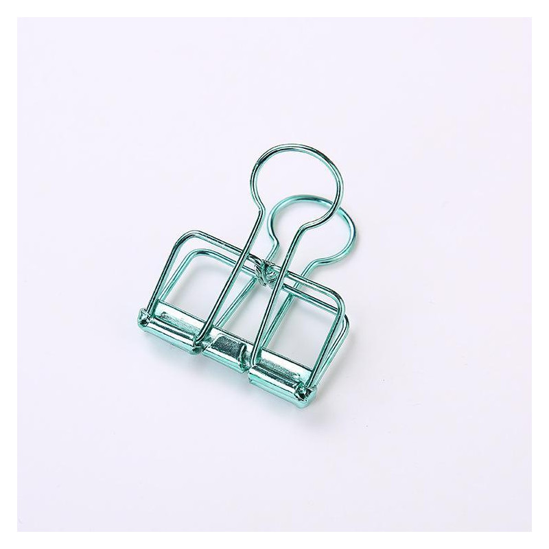 3 Pcs Hollow Metal Binder Clips Home Office Paper Holder Medium - Mixed Colours