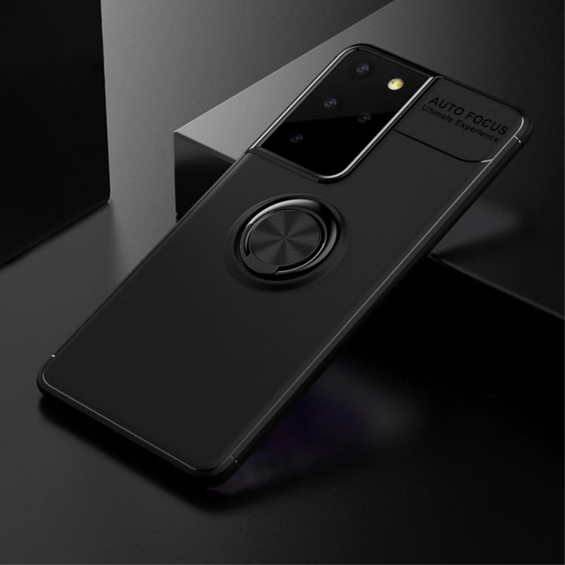 Etui til Samsung Galaxy S21 Ultra fingerring til støtteben (indbygget metalplade)