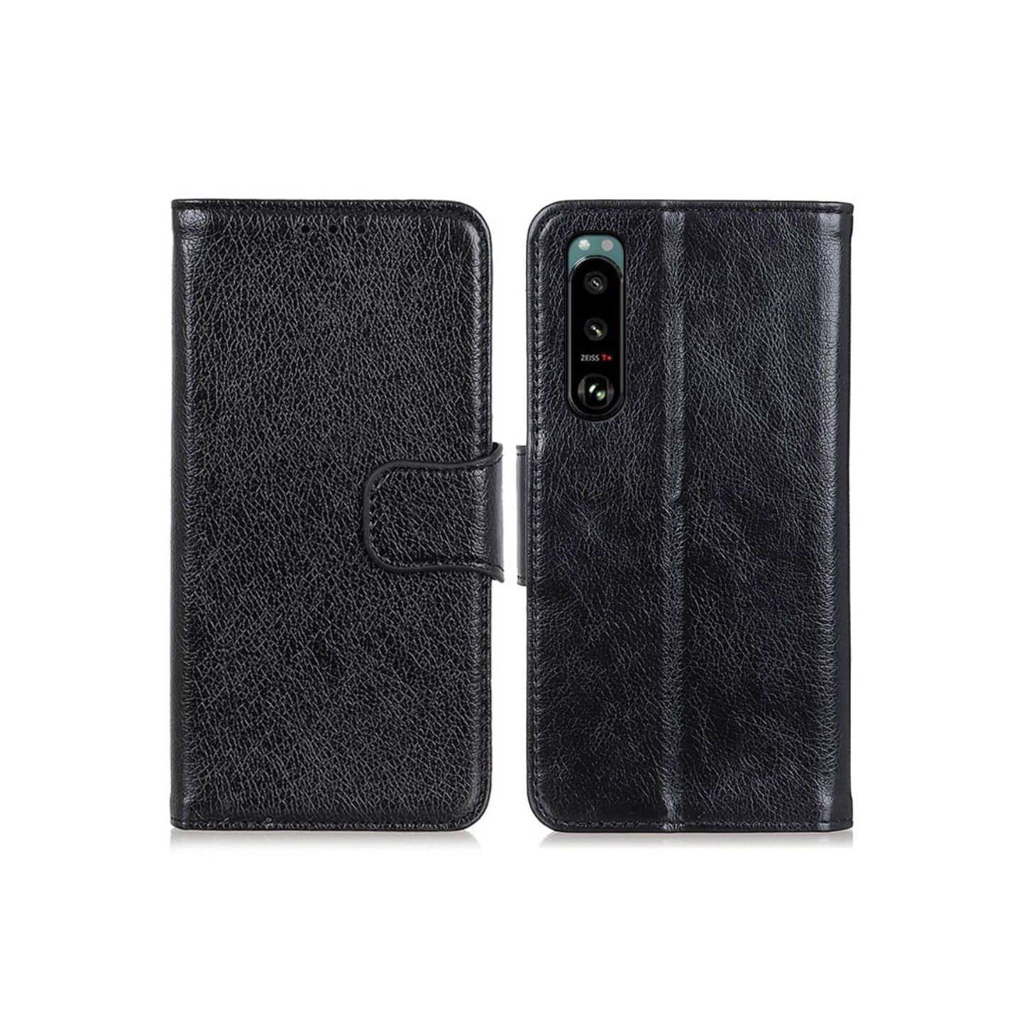 Sony Xperia 5 III Lommebok - deksel Teksturert Split - Svart